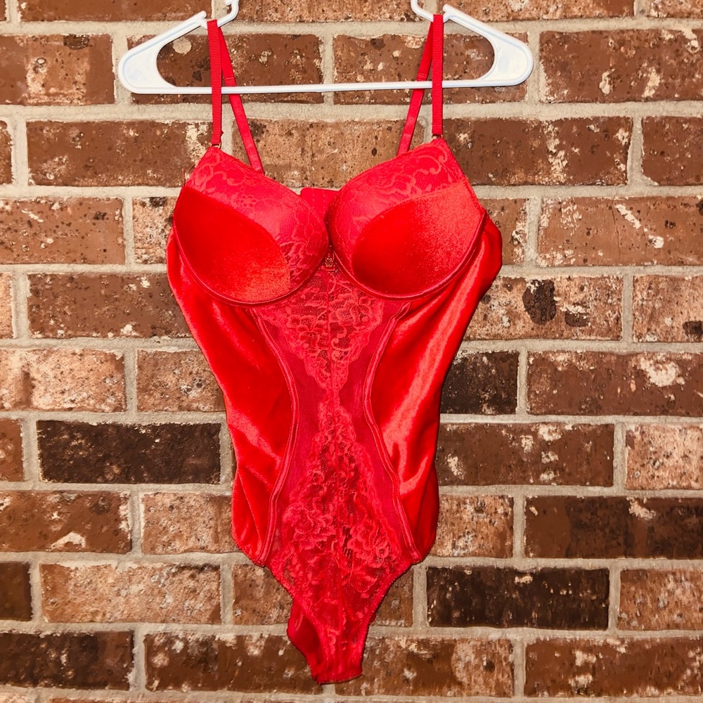 Red Teddy Bodysuit Lingerie